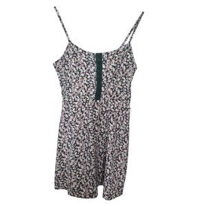 As U Wish Green Floral Mini Dress with Adjustable Straps Size Medium